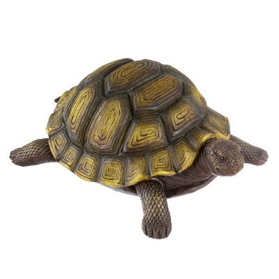 Nature Spring Green and Brown Resin Turtle Garden Statue