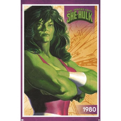 Trends International Marvel Comics - She-Hulk Card Framed Wall Poster Prints
