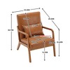 Modern Style Armchair, Solid Wood Upholstered Leisure Armchair With One Pillow - 4 of 4