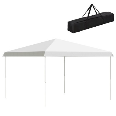 White 13' x 13' Adjustable Height Pop-Up Canopy Tent