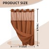 LunaLulinlk No Hook Slub Textured Shower Curtain - 3 of 4