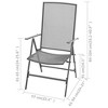 vidaXL Stackable Patio Chairs 2 Pcs, Outdoor Stack Chair with Metal Frame, Outdoor Dining Chair - 2 of 4