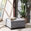 CAVINAS 29.5" Square Tufted Storage Ottoman Bench,Footstool with Soft-Close Lid and Hidden Compartment,Storage Bench for Living Room,Bedroom - 4 of 4