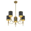 Savoy House Quincy 5 - Light Chandelier in  Matte Black/Warm Brass - 4 of 4