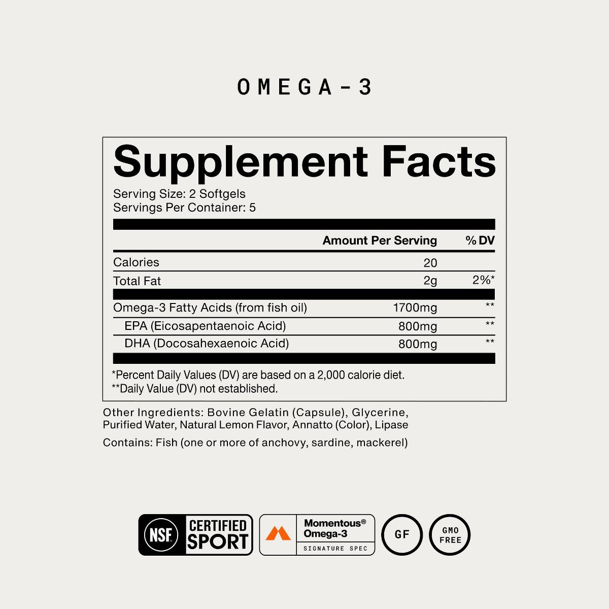 Momentous Omega 3 Dietary Supplement Softgels - 30ct - thumbnail 4