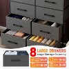 BestMassage 5/8/9-Drawer Fabric Dresser with Wood Top Versatile Storage Cabinet Organizer with Steel Frame - 3 of 4
