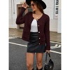 Women Knit Cardigan Sweaters Fall Fashion Long Sleeve Open Front Button Down Trendy Casual Jacket Winter Clothes - 2 of 4