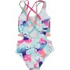 GO COCO Little Girls’ One Piece Cute Strappy Detail Beach Swimsuits - 2 of 4