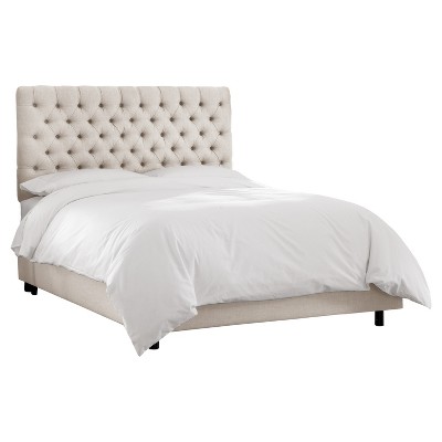 Tufted Bed - Linen Talc - Twin - Skyline Furniture