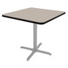 Hampden Furnishings 30" Bennet Collection Square with X Base Dining Table Gray/Gray Nebula - 2 of 4