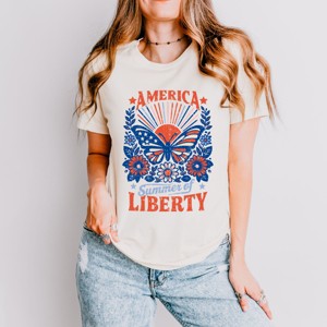 Simply Sage Market America Summer Of Liberty Distressed Short Sleeve Tee - 1 of 4
