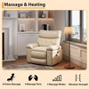 Recliner Chair for Adults, PU Leather Electric Rocker Recliner, 270 Degree Swivel Lounge Chair with Side Pocket, Modern Massage Recliner Chair Sofa - 2 of 4