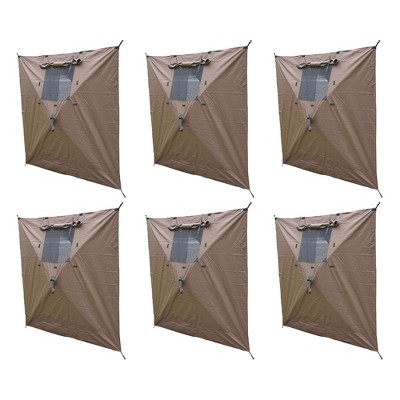 Clam Quick-Set Wind and Sun Panel Attachment for Escape Sport Screen Shelter Canopy Tent with Carrying Bag, Accessory Only, Brown (6 Pack)