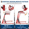 400lb Heavy-Duty Engine Creeper - Adjustable 48" to 66" Automotive Mechanic Stool w/ 6 Swivel Wheels & Tool Pouch - 3 of 4