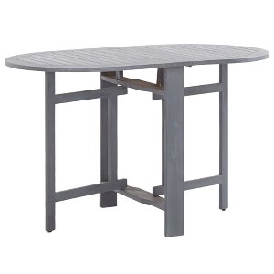 vidaXL Patio Table Gray 47.2"x27.6"x29.1" Solid Acacia Wood - 1 of 4