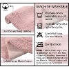 Double Ruffle Bathroom Rugs Set, Washable Rug, Extra Soft and Absorbent bath Rug, Kitchen Mat, Bath Mat Set,Non-Slip, 5 Pcs Set with Contour, Pink - 4 of 4