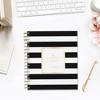 Day Designer 2024-25 Daily/Monthly Planner 10"x8" Wirebound Frosted Rugby Stripe Black: Adult Calendar July-June - 2 of 4