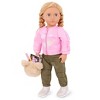 Our Generation School Shimmer Outfit Pink Jacket & Bear-Themed Backpack Set for 18" Dolls - 3 of 4