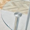 NicBex Modern Dining Table for 2-4 with Clear Tempered Glass Top and Metal Legs, Small Kitchen Table for Dining Room, Living Room - 2 of 4