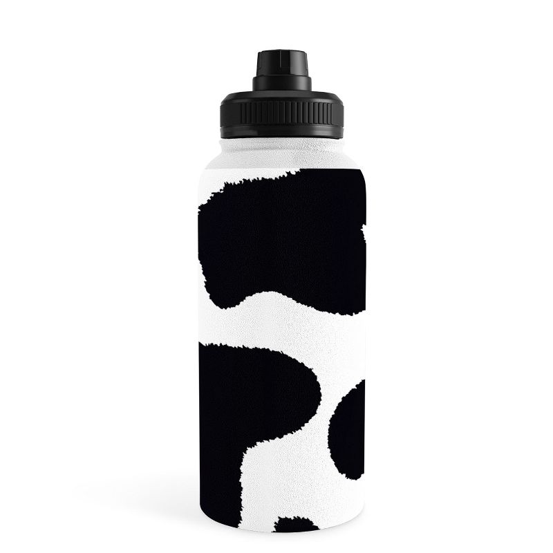 MariaMariaCreative Mooooo Black and White Water Bottle - Society6, 2 of 5