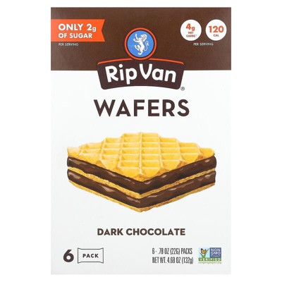 Rip Van Wafels Wafers, Dark Chocolate 6 Pack 0.78 oz