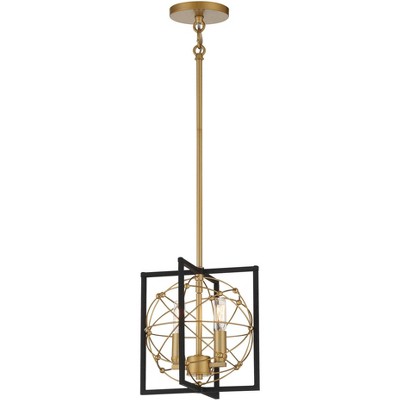 Minka Lavery Sand Coal Honey Gold Mini Pendant Chandelier 10" Wide Industrial for Dining Room House Kitchen Island Bedroom Home
