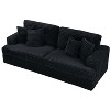Sapphtopaz Couches for Living Room 3-Seater Sofa Couch Upholstered Sofa Bed with 4 Matching Toss Pillows Sleeper Sofa for Bedroom,Apartment - 4 of 4