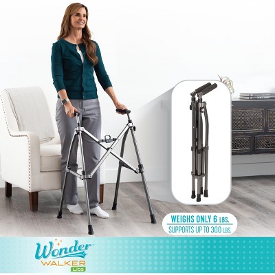 Matte Black Lightweight Foldable Walker for Seniors