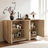 56" 4-Door Wood Sideboard Buffet Cabinet with Adjustable Shelves and Semi-Circular Handles, Storage Cabinet for Dining Room, Kitchen, or Living Room - 2 of 4