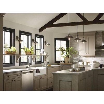 Vintage Electric Mini-Pendant with Brushed Nickel Finish and Black Cloth Cord