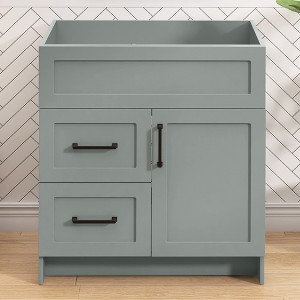 Bath Vanity Cabinet without Top 30 in. W x 21.5 in. D x 33.5 in. H Bathroom Vanity in Sky Grey with Black Handle - 1 of 4