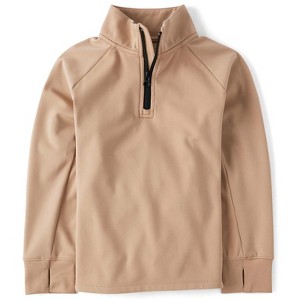 The Children's Place Boys Long Raglan Sleeve Performance Cozy Tech Half Zip Sweatshirt - 1 of 3