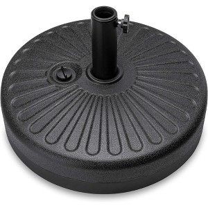 Sevobal Umbrella Bases, Petal Pattern Umbrella Stand with Adjustable Rotating Handle, Round Base for Patio, Deck, Poolside, Black, 20"*20"*10.6" - 1 of 4