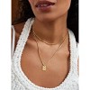 14K Gold Plated Initial Necklace, Personalized A-Z Letter Pendant, Dainty Minimalist Jewelry Gift for Women - 3 of 4