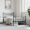 vidaXL Steel Metal Bed Frame with Functional Headboard and Footboard, Robust Construction - 3 of 4