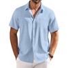 COOFANDY Shirts for Men Short Sleeve Button Down Shirt Casual Summer Beach Shirts - 2 of 4
