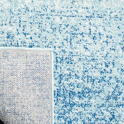 Madison Blue and Turquoise Synthetic Area Rug