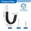 Unique Bargains Heavy Duty Garage Garden Tools Storage Utility Storage Hooks Black 2 Pcs - 2 of 4