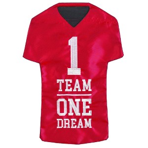 Football Jersey Crimson and White 13 X 19 Polyester Outdoor Hanging Garden Flag - 1 of 2