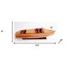 HomeRoots 15" Natural Manufactured Wood Boat Sculpture - 3 of 4