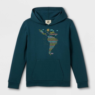 Latino Heritage Month Kids' Latin America Hooded Sweatshirt - Navy XS