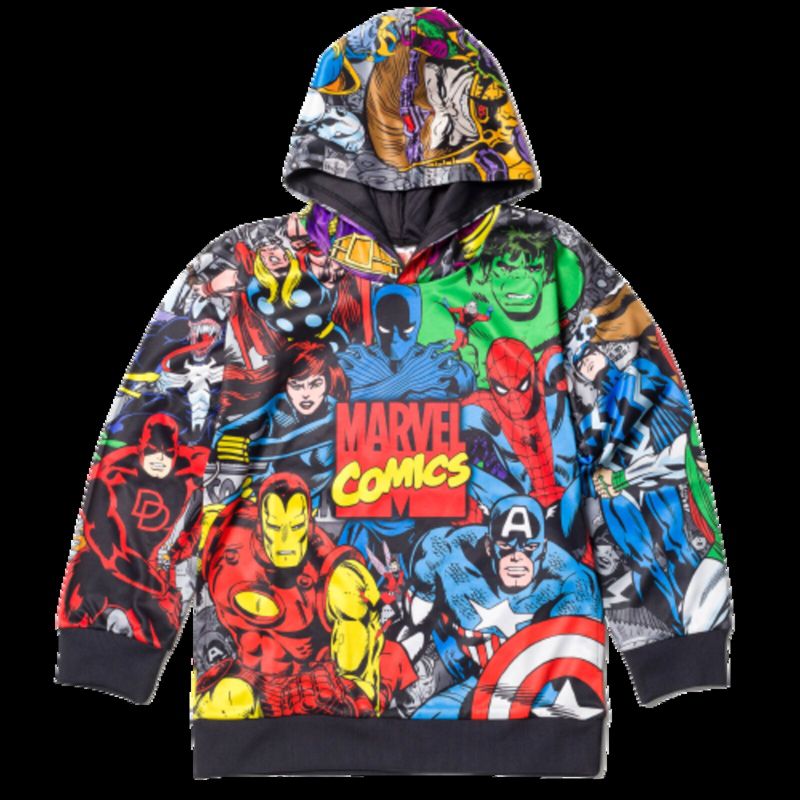 Marvel Avengers Captain America Spider-Man Iron Man Venom Fleece Pullover Hoodie Toddler to Big Kid, 3 of 8