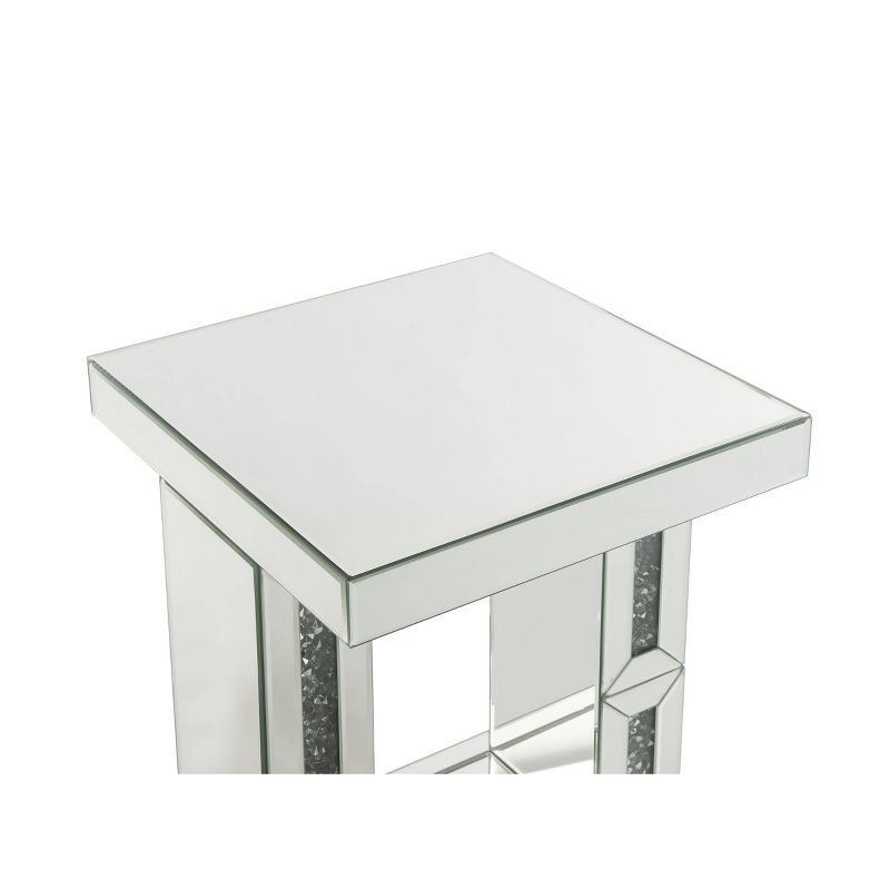 16&#34; Noralie Accent Table Mirrored/Faux Diamonds - Acme Furniture, 4 of 6
