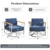 Outdoor Swivel Rocker Patio Chairs High Back Wicker Patio Furniture - 2 of 4