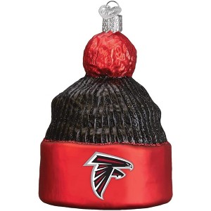 Old World Christmas Blown Glass Ornament for Christmas Tree, Atlanta Falcons Beanie - 1 of 3