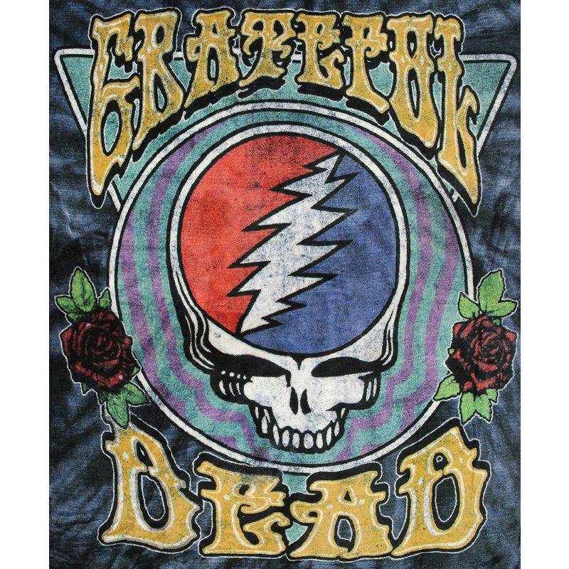 Grateful Dead Steal Your Face Super Soft And Cuddly Fleece Plush Throw Blanket Multicoloured, 3 of 4