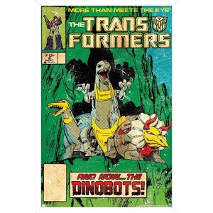Trends International Hasbro Transformers - Dinobots Comic Cover Framed Wall Poster Prints - 1 of 4