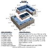 XIZZI 12 Pieces Wicker Furniture Set, Sectional Sofa Set with Wide Armrest and Deep Seat, Rattan Modular Conversation Set for Backyard Garden - 3 of 4