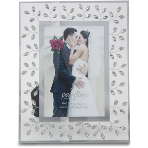 Pavilion Gift Company - Crystal Gems and Mirror - 7.25" x 9.25" Frame (Holds 4" x 6" Photo) - Single Image Frames - 1 of 4