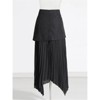 Clotth Women's Irregular Maxi Skirt - High Waist Dressy Chiffon Maxi Skirt,Flowy Patchwork A-Line Long Pleated Skirt with Multiple Pockets - 2 of 4